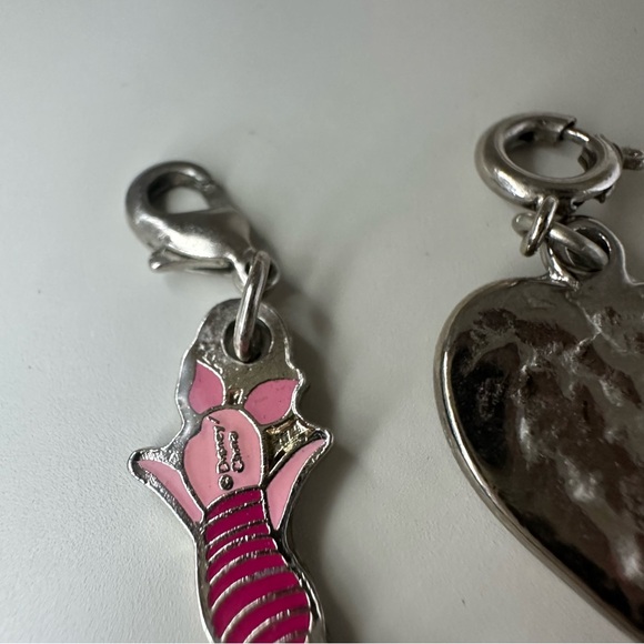 Disney Charm Bracelet Silver-Tone w Piglet Mickey Friends - Picture 7 of 10